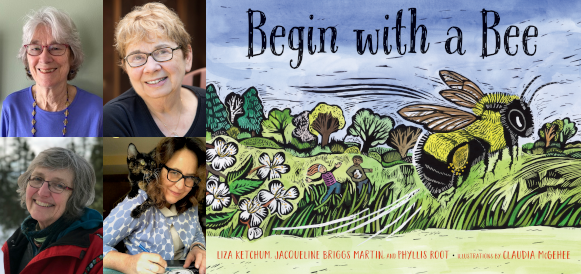 Three authors and an illustrator